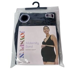 Joyspun Women's Maternity Band Seamless Support Size 2XL Fits Size 20 Black